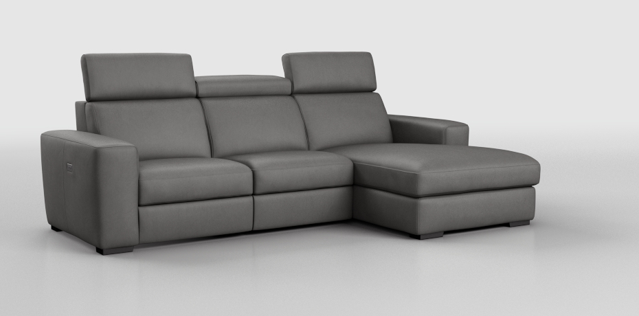 Migliara - corner sofa with 1 electric recliner - right peninsula